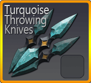 Turquoise Throwing Knives